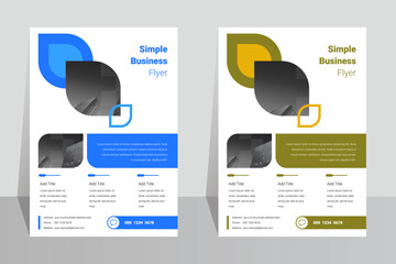 Simple company business A4 flyer template