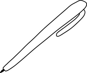 Doodle school element. Drawing tool pen. Back to school kids coloring page knowledge education.