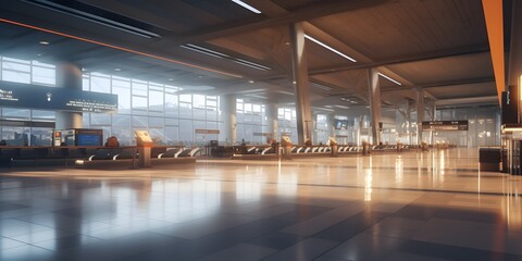 Fototapeta premium Interior of the airport terminal