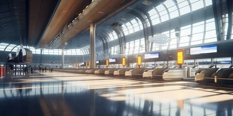 Interior of the airport terminal