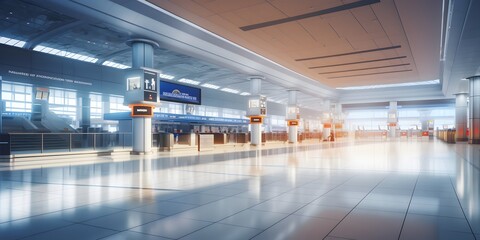 Interior of the airport terminal