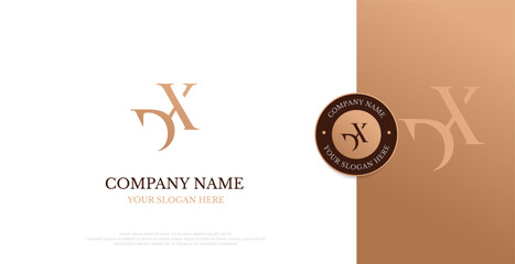 Initial DX Logo Design Vector