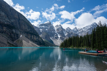 Beautiful glacial mountain lake