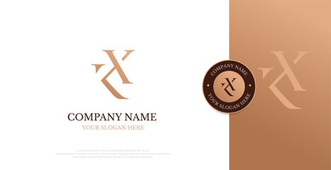 Initial KX Logo Design Vector