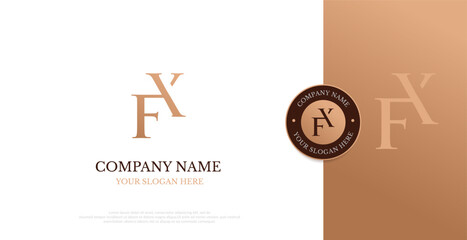 Initial FX Logo Design Vector 