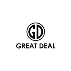 Great Deal logo simple letter gd
