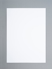 A Blank white a4 size paper on grey background, Empty space for your design.