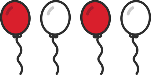 Balon Merah Putih - Ilustrasi Kemerdekaan Indonesia © Jeloart