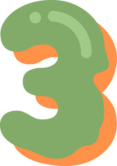 Cute Cake and Donut Alphabet 3 Illustration