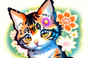 cat with flowers
Generative AI