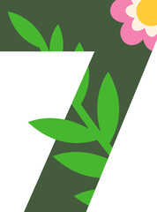 Cute Tropical Alphabet 7 Illustration