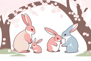a harmonious rabbit family.
Generative AI
