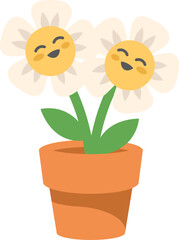 Cute Flower Character Illustration