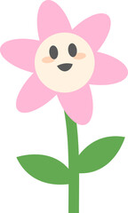 Obraz na płótnie Canvas Cute Flower Character Illustration