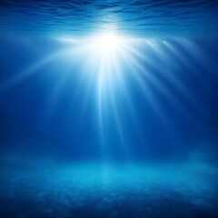 Underwater background with sea bottom and sun rays. Color vector illustration - 627744345