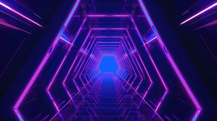 Purple hall way to the future as gaming gate
