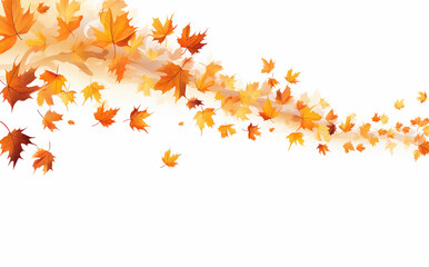 Autumn leaves background. Generative AI.