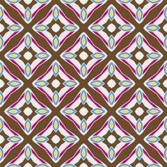 Geometric ornament in ethnic style.Seamless pattern with abstract  shapes.Repeat design for fashion, textile design,  on wall paper, wrapping paper, fabrics and home decor.