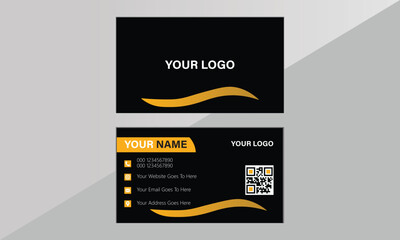 Creative and modern business card template.Modern Business Card - Creative and Clean Business Card Template. double sided business card template modern and clean style Elegant dark back background wit