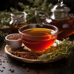 Rooibos tea also called red bush tea or red tea
