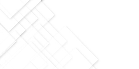 Abstract white and grey modern minimalistic pale geometric pattern background with minimal tech lines. white light grey seamless business technology concept geometric shapes	