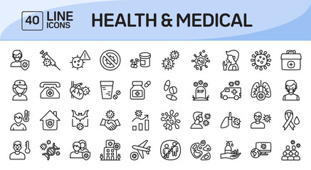 Health & Medical Line Icons Pack Vol 3