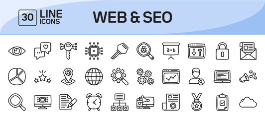 Web and Seo Line Icons Pack Vol 2
