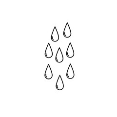 Water drop line vector