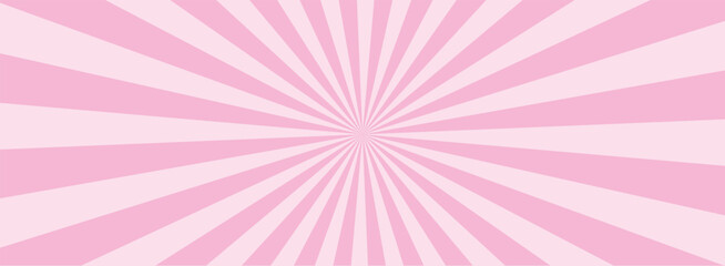 Pink banner with rays, lines background, light