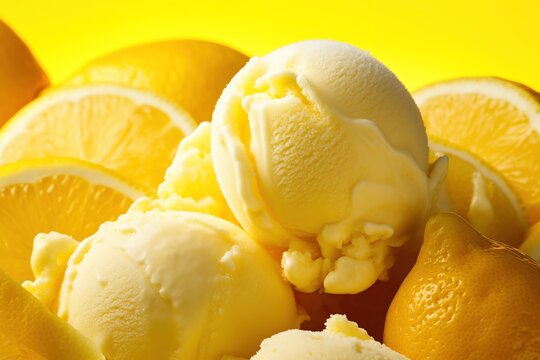 lemon ice cream with lemon