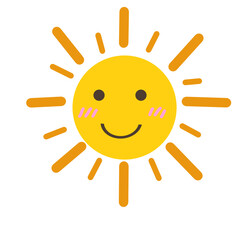 Fototapeta premium happy sun cartoon
