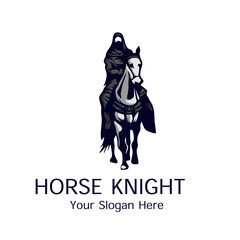Horse Knight Mascot Logo Vector Template