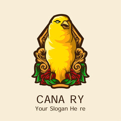 Canary Mascot Illustration Logo Vector