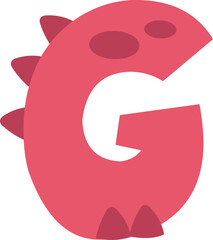 Alphabet Dino G Illustration