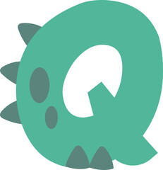 Alphabet Dino Q Illustration