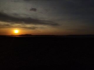 sunset in the mountains