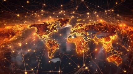 Fototapeta na wymiar Global Digital Network A Comprehensive Guide to the Backbone of the Modern World