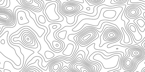 Obraz premium Abstract topographic contours map background, Topography map background. Vector geographic contour map. Modern design with White background with topographic wavy pattern design. 