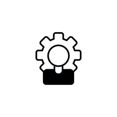 Manager icon design with white background stock illustration