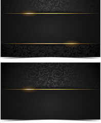 Premium VIP Card. Black and gold luxury vip business card design template.