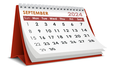 Illustration vector of  September 2024 Calendar