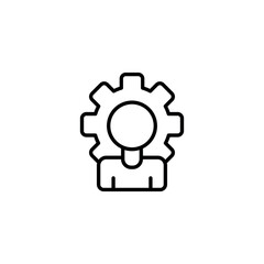 Manager icon design with white background stock illustration