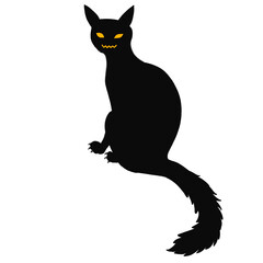 Obraz premium black cat silhouette