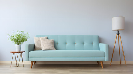 Blue sofa. Generative AI