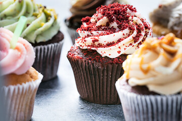 colorfull cupcake close up photo