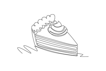 Continuous one line drawing of autumn concept. Doodle vector illustration in simple linear style. 