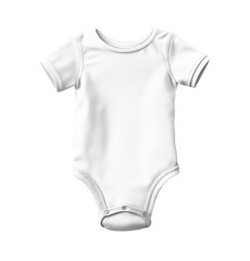 Blank white bodysuit isolated on transparent background