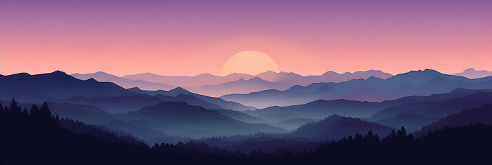Sunrise over the mountains