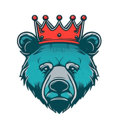 Crowned in Fur: The Bear King's Majestic Reign - A Symbolic Grizzly Icon