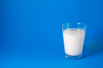 milk on a blue background.